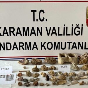 karamanda kenevir ve 63 adet fosil ele gecirildi mGw4JuBv