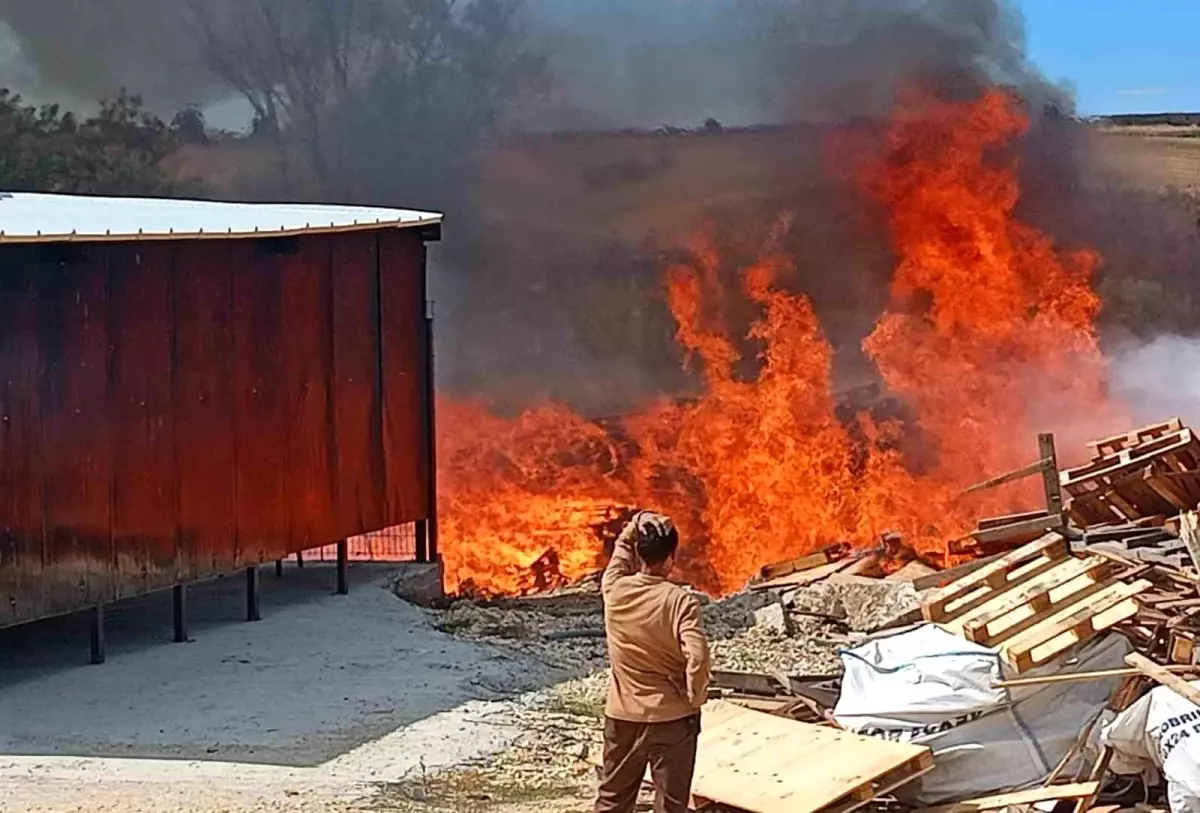 tekirdagda palet fabrikasinda yangin CQJAMNrv